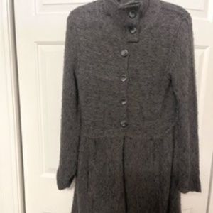 Free People Large Lined Cardigan Dark Gray